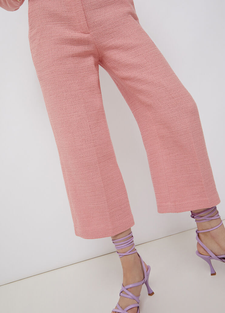 Pantalone ampio in boucl&eacute;  fard rosa Liu Jo - large image number 2