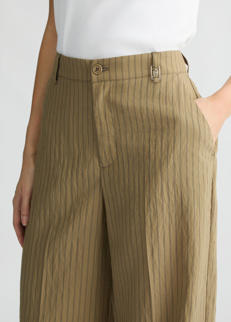 Striped flared trousers green Liu Jo - large image number 2 Striped flared trousers green Liu Jo - large image number 2