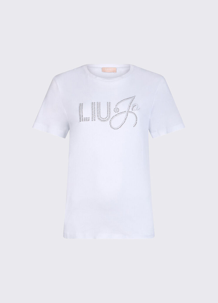 T-shirt with appliqu&eacute; details white Liu Jo - large image number 6