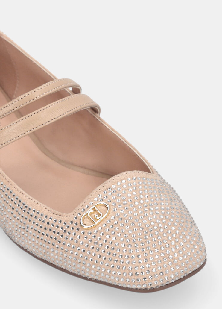 Ballet flats with all-over rhinestones rope Liu Jo - large image number 6