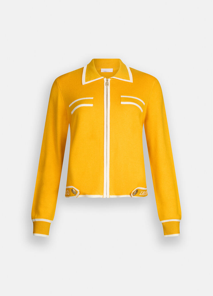 Cardigan mit Reißverschluss Gelb Liu Jo - large image number 6