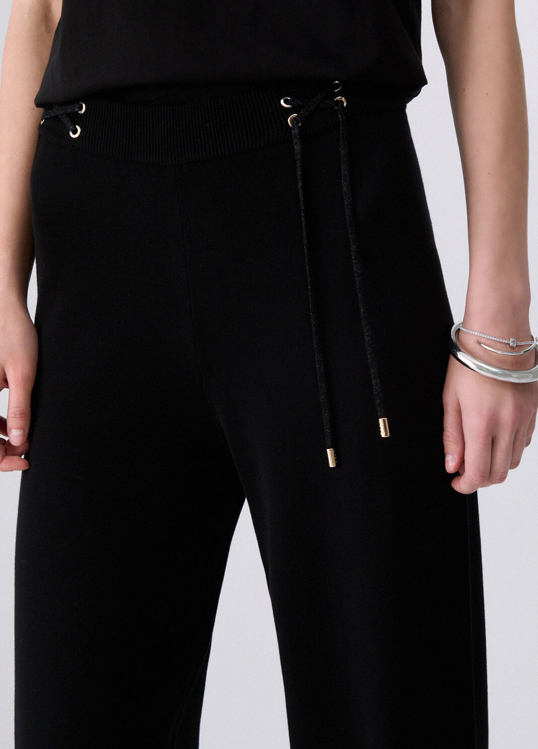 Knit Trousers with Drawstrings black Liu Jo - large image number 4