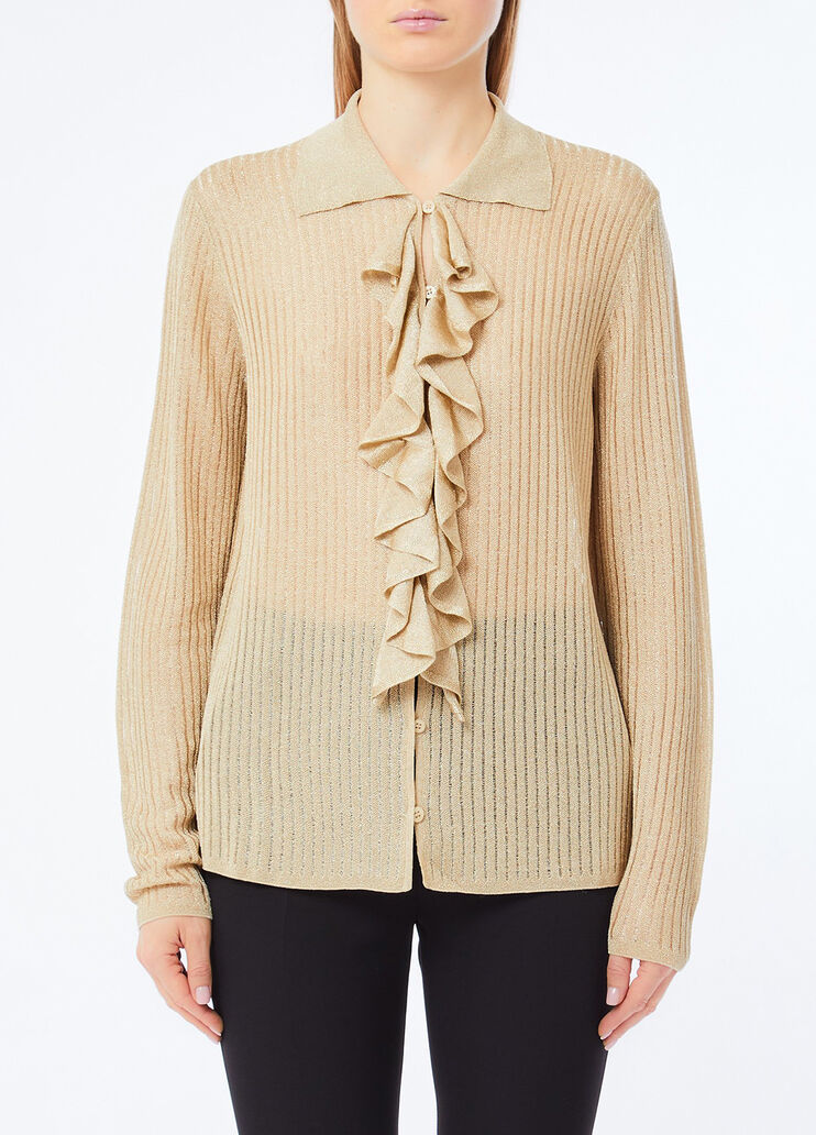 Camisa de punto de lurex&reg; dorado Liu Jo - medium