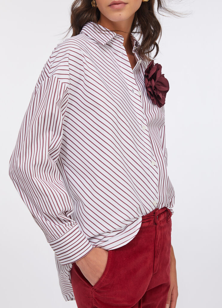 Striped shirt with brooch striped Liu Jo - medium