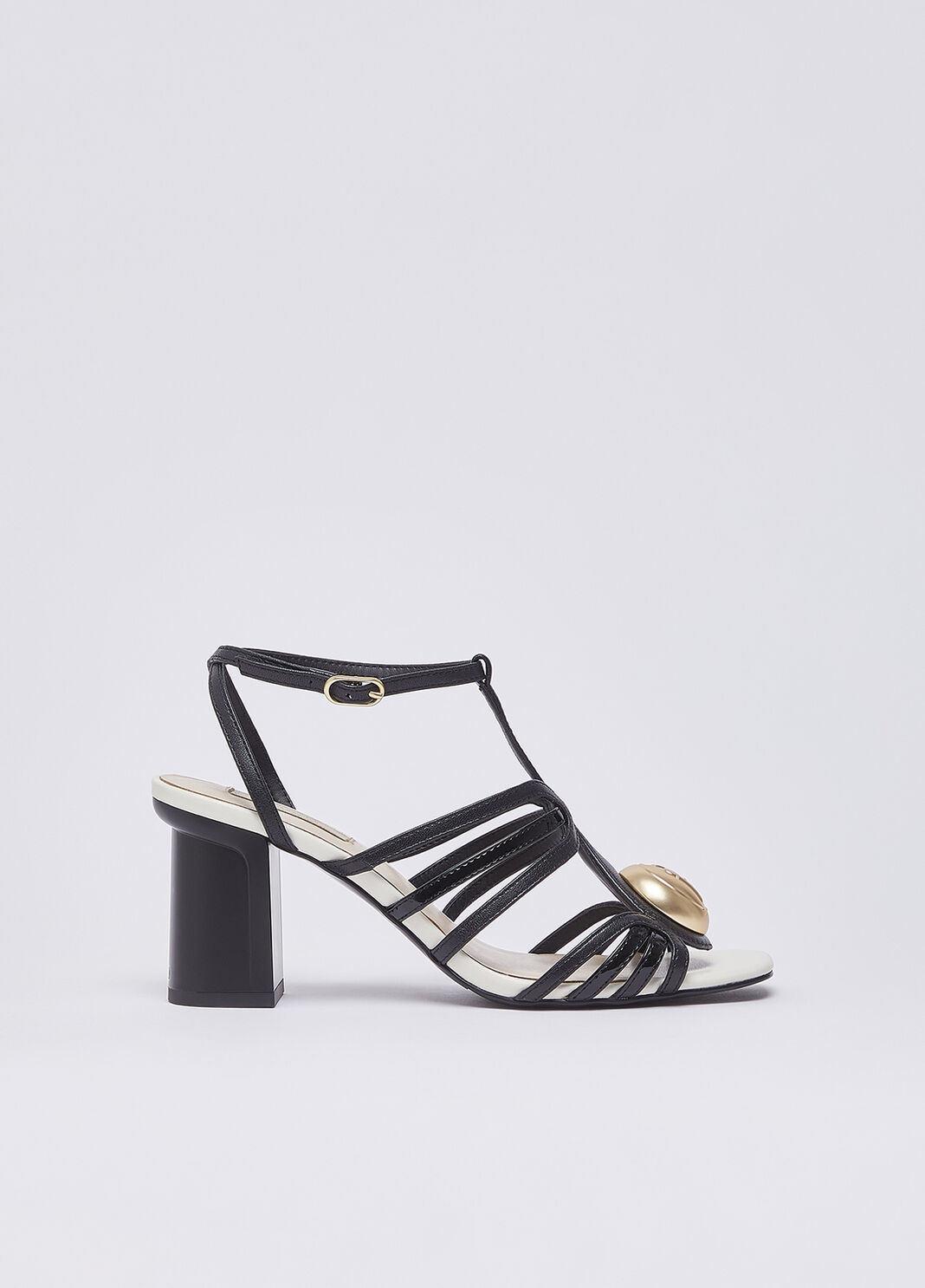 Leather sandals with wide heel black Liu Jo - large image number 0