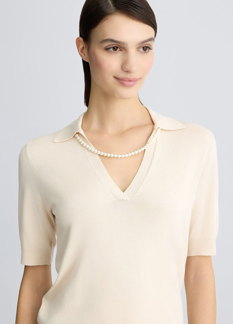 Top with necklace light beige Liu Jo - medium Top with necklace light beige Liu Jo - medium