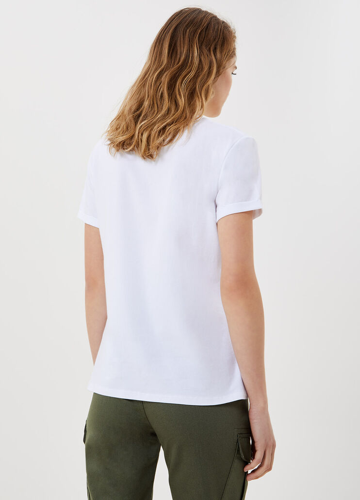 T-shirt with print and appliqués White/scooter Liu Jo - large image number 1