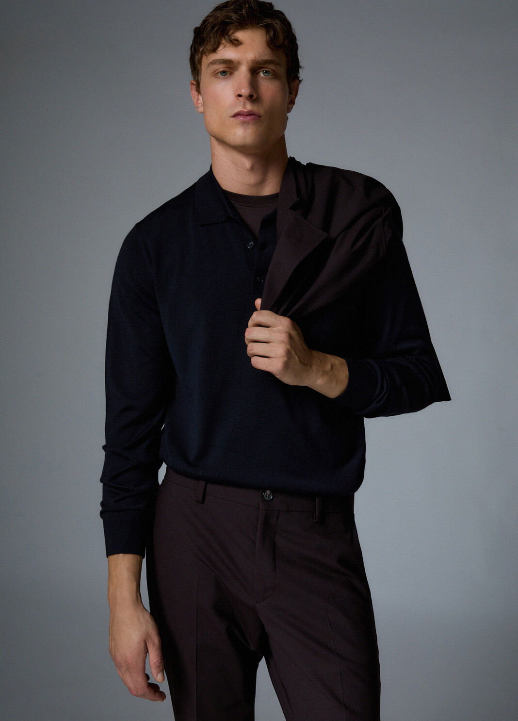 Merino Wool Polo dark blue Liu Jo - large image number 3