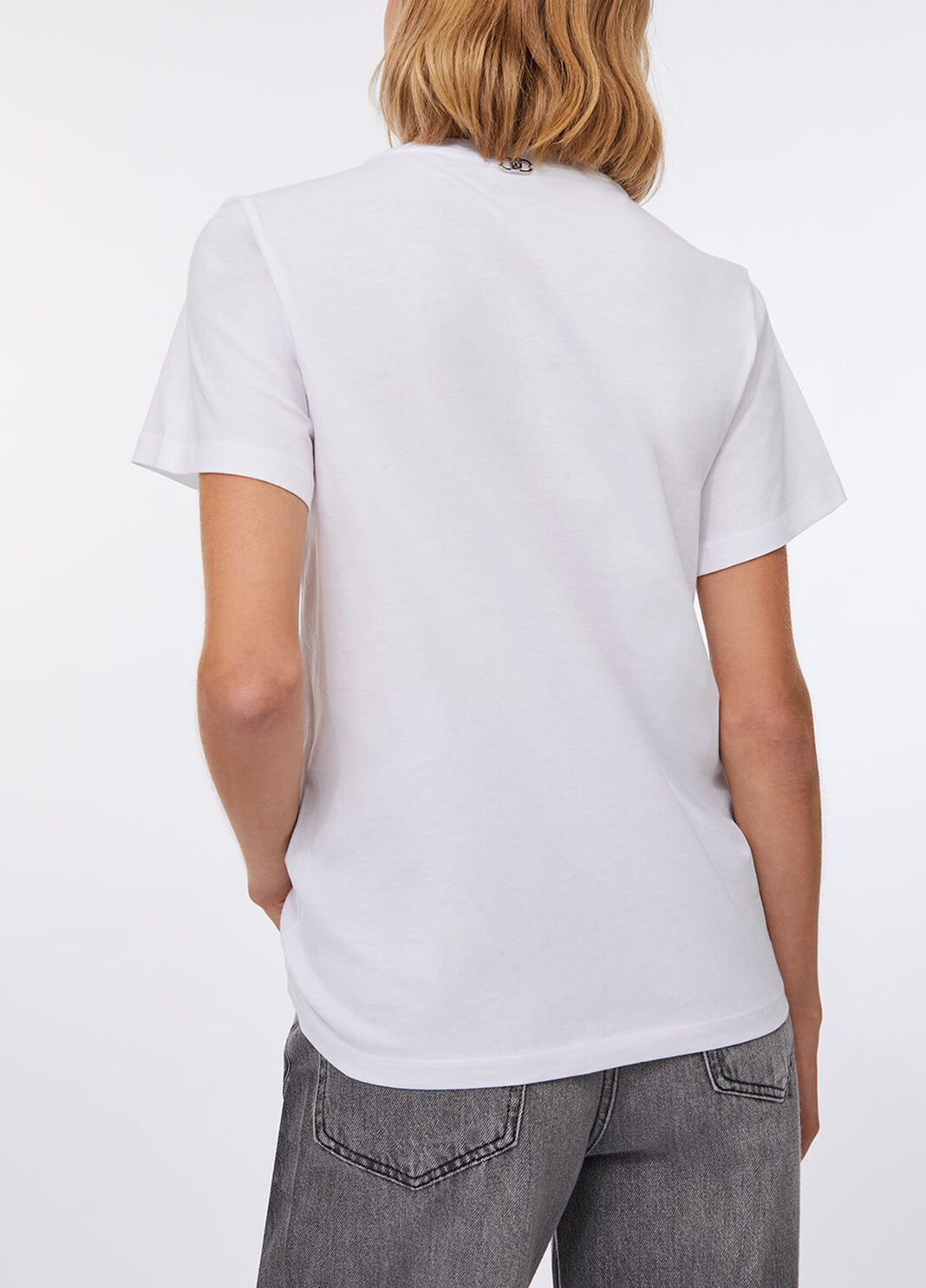 T-shirt mit Schmuckstickereien Wei&szlig;/Strass Liu Jo - large image number 1