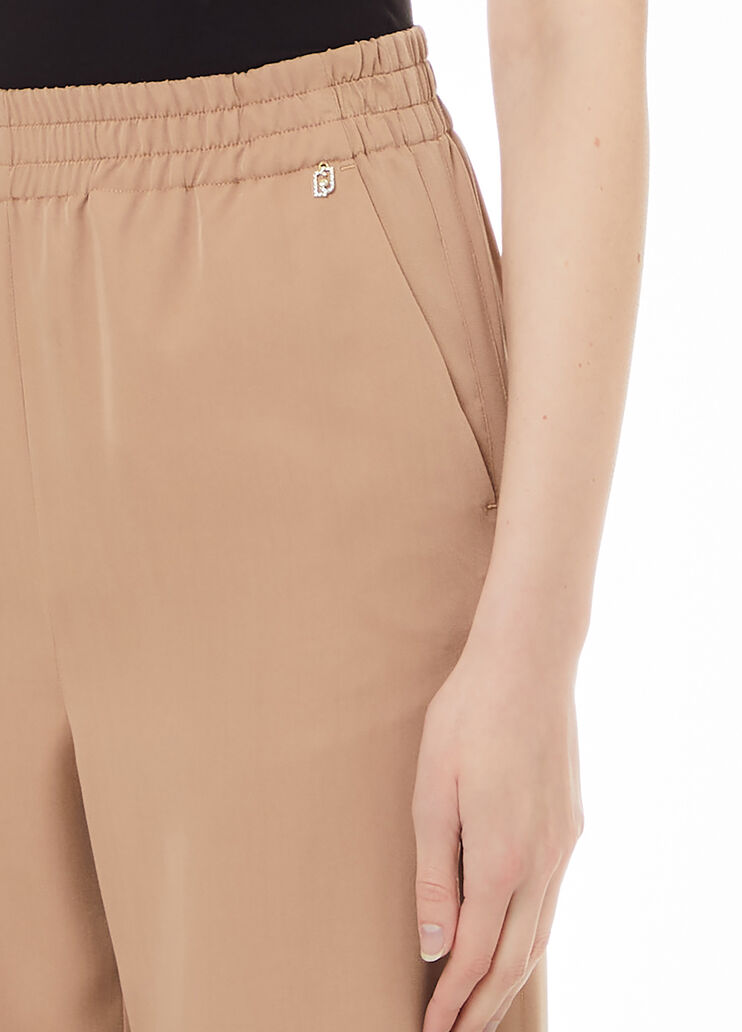 Jogging trousers in flowing fabric sand Liu Jo - large image number 2