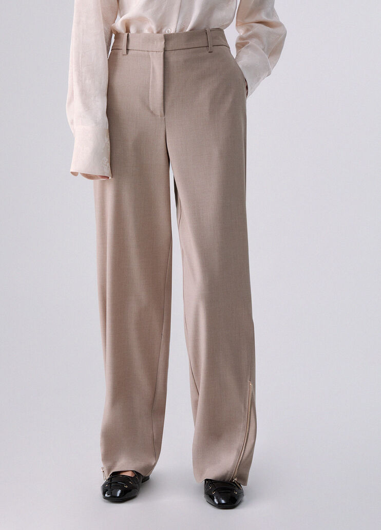 Hose m&eacute;lange mit Rei&szlig;verschluss beige Liu Jo - medium