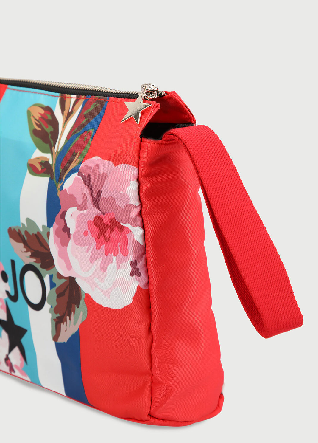 Beauty case stampato Righe rosa e azzurre/fiori Liu Jo - large image number 4