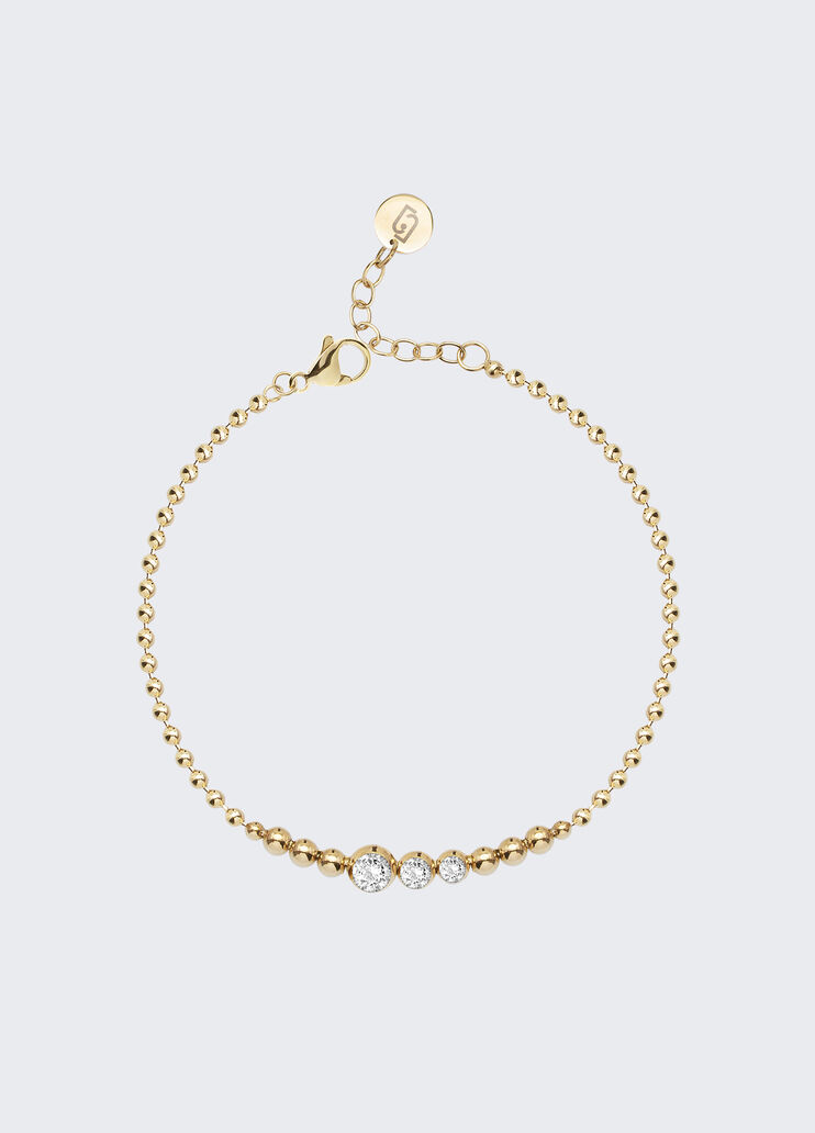 Tennis bracelet with rhinestones gold Liu Jo - medium Tennis bracelet with rhinestones gold Liu Jo - medium