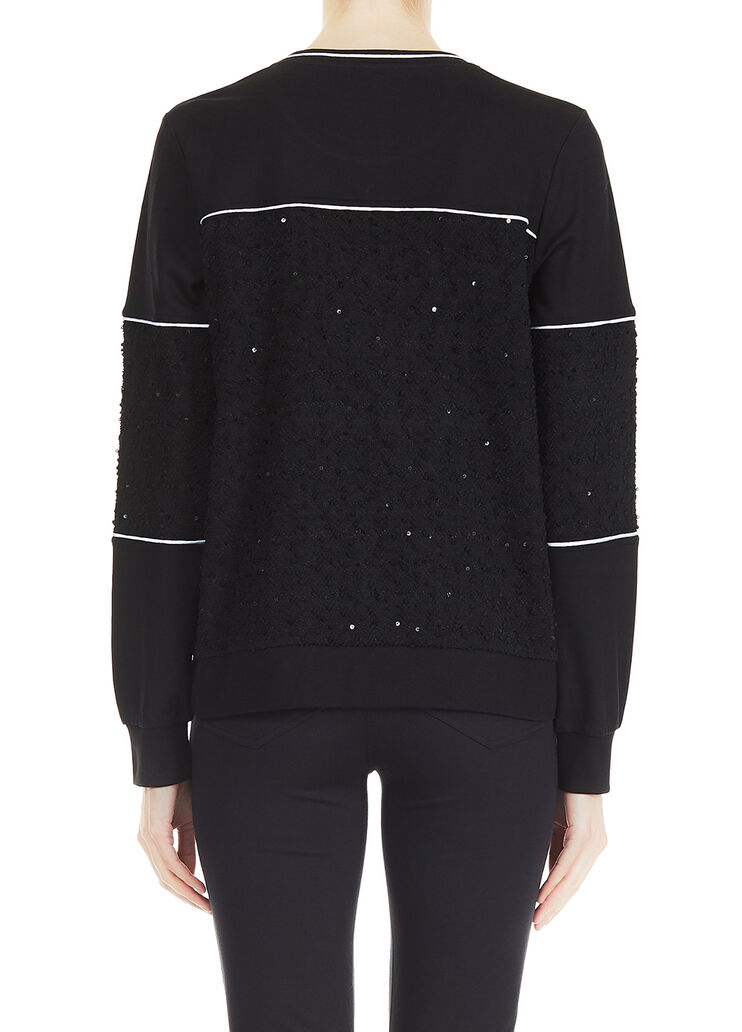 Sudadera con bordados y aplicaciones Negro Liu Jo - large image number 1