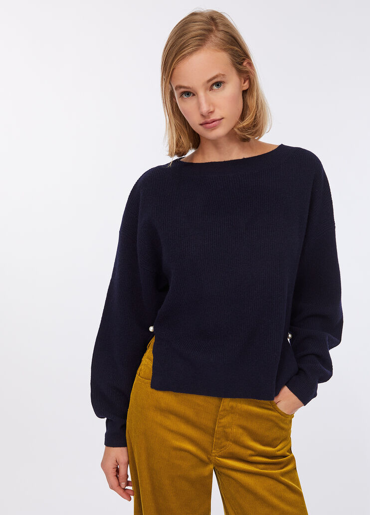 Pullover aus Wolle und Kaschmir Marineblau Liu Jo - medium