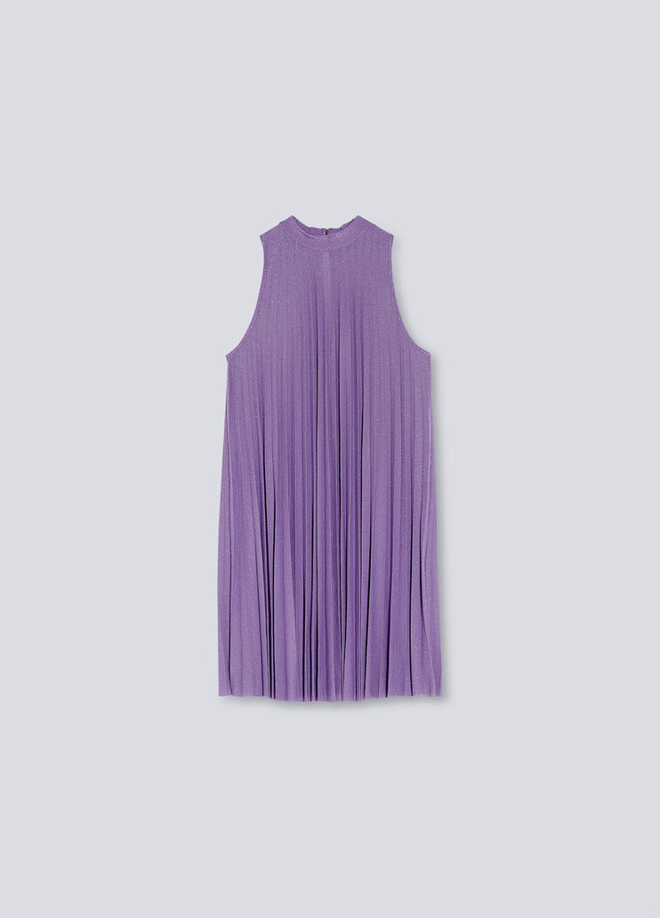 Lurex pleated dress lilac Liu Jo - large image number 4 Lurex pleated dress lilac Liu Jo - large image number 4