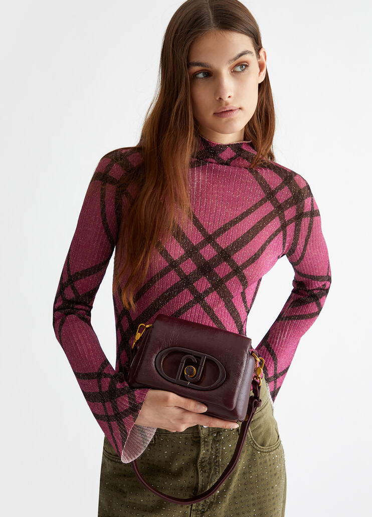 LaPuffy glossy shoulder bag burgundy Liu Jo - medium LaPuffy glossy shoulder bag burgundy Liu Jo - medium