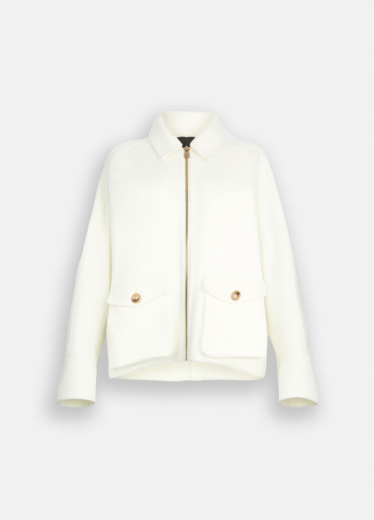 Wool pea coat with fringes butter Liu Jo - large image number 6