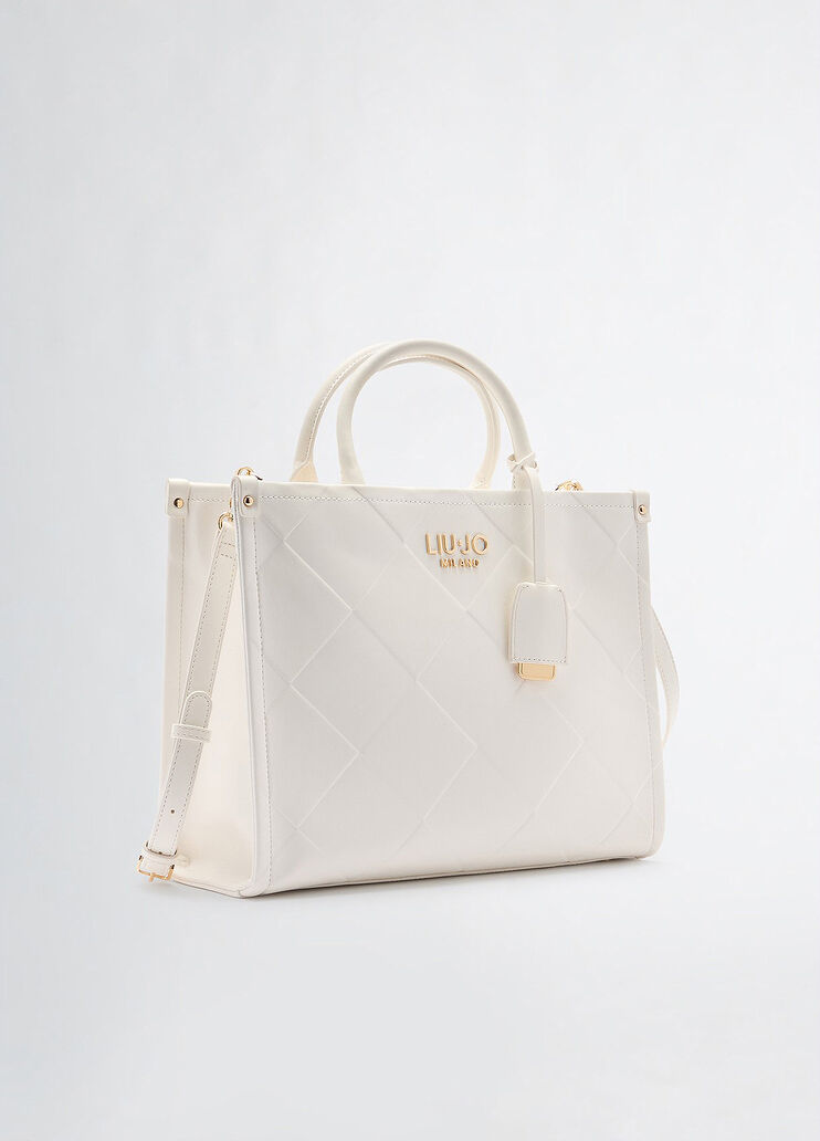 Tote bag with charm white Liu Jo - large image number 2 Tote bag with charm white Liu Jo - large image number 2