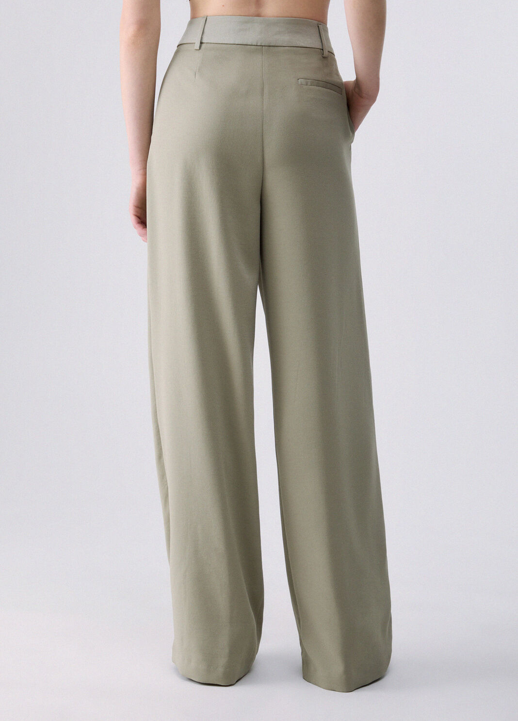 High-rise palazzo trousers green Liu Jo - large image number 1