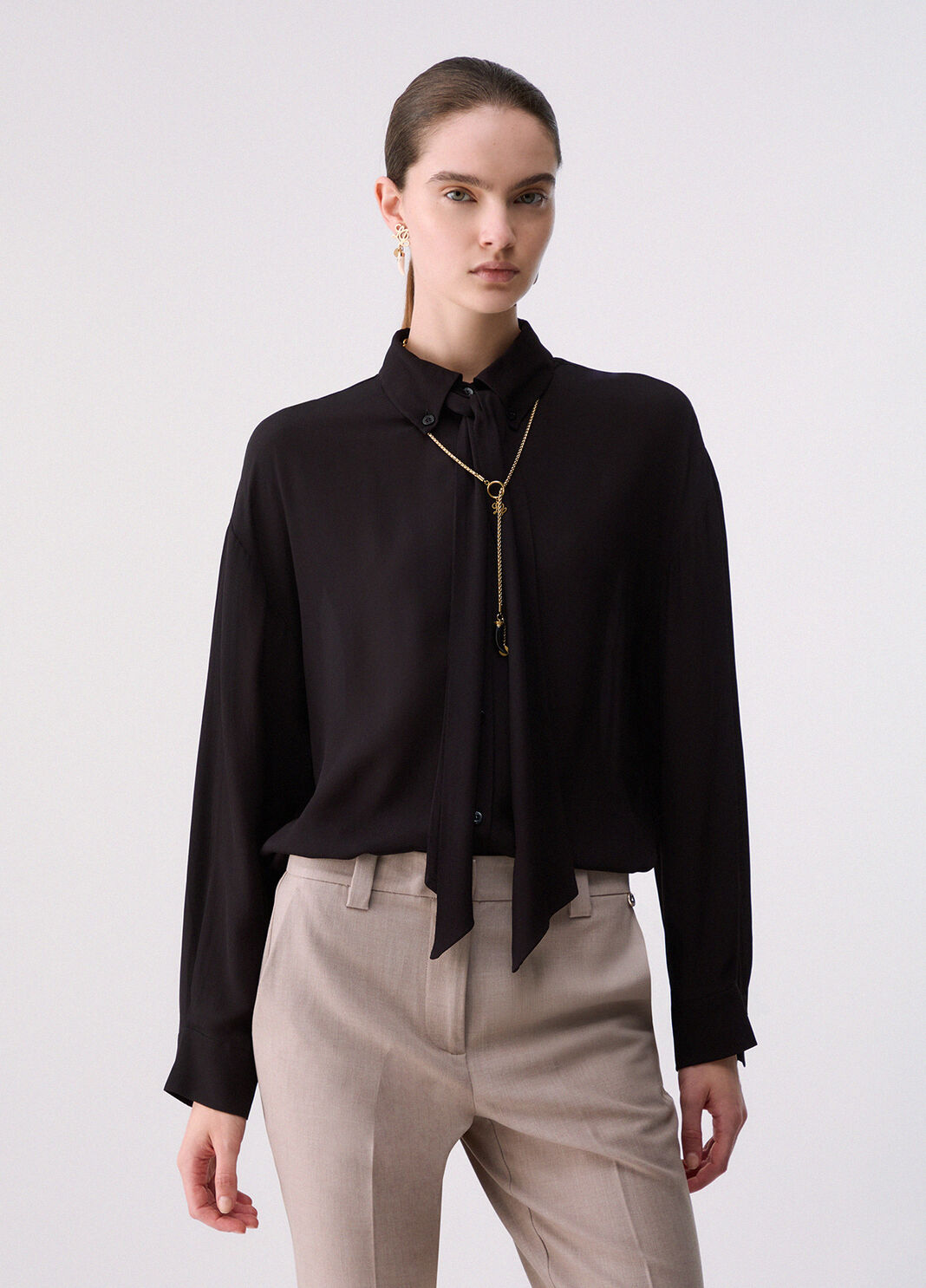 Blouse with Bow black Liu Jo - large image number 0