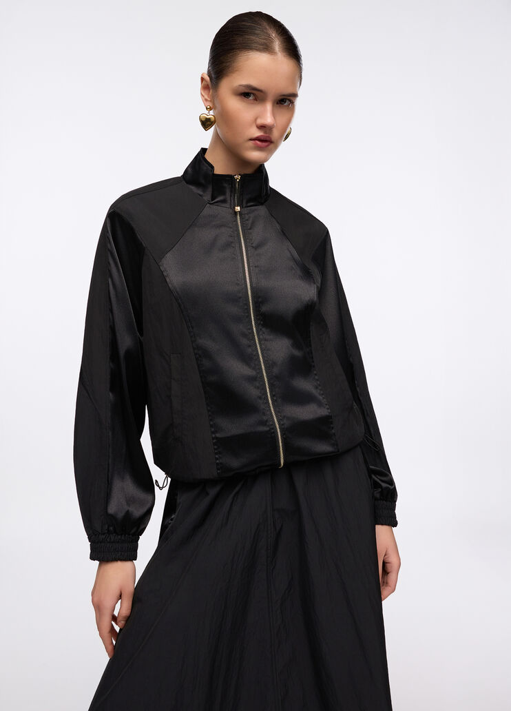 Satin bomber jacket black Liu Jo - large image number 0