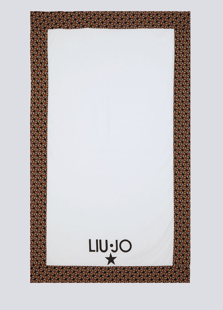 Beach towel with logo monogram / brown Liu Jo - large image number 0 Beach towel with logo monogram / brown Liu Jo - large image number 0