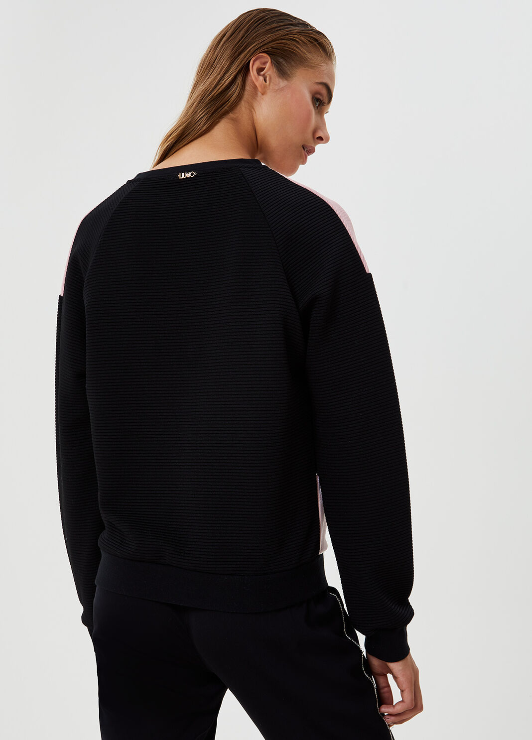 Sweatshirt with inserts and appliqu&eacute;s Pink Liu Jo - large image number 1