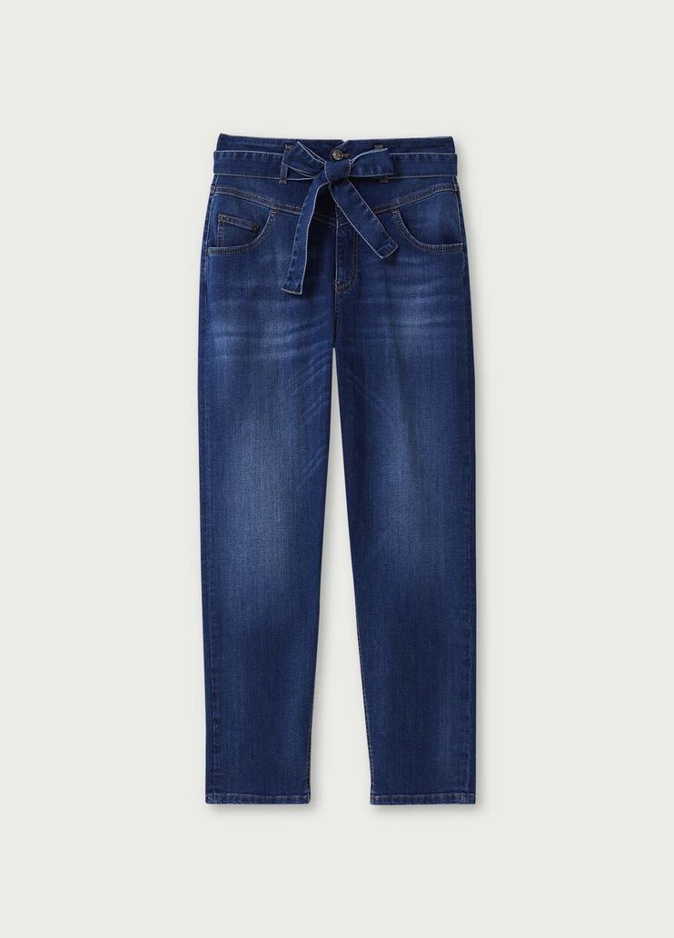 Carrot jeans with belt Blue Liu Jo - large image number 4 Carrot jeans with belt Blue Liu Jo - large image number 4