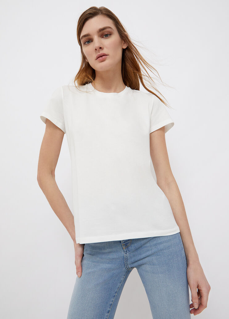 Футболка с вырезом молочно-белый Liu Jo - large image number 0 Футболка с вырезом молочно-белый Liu Jo - large image number 0