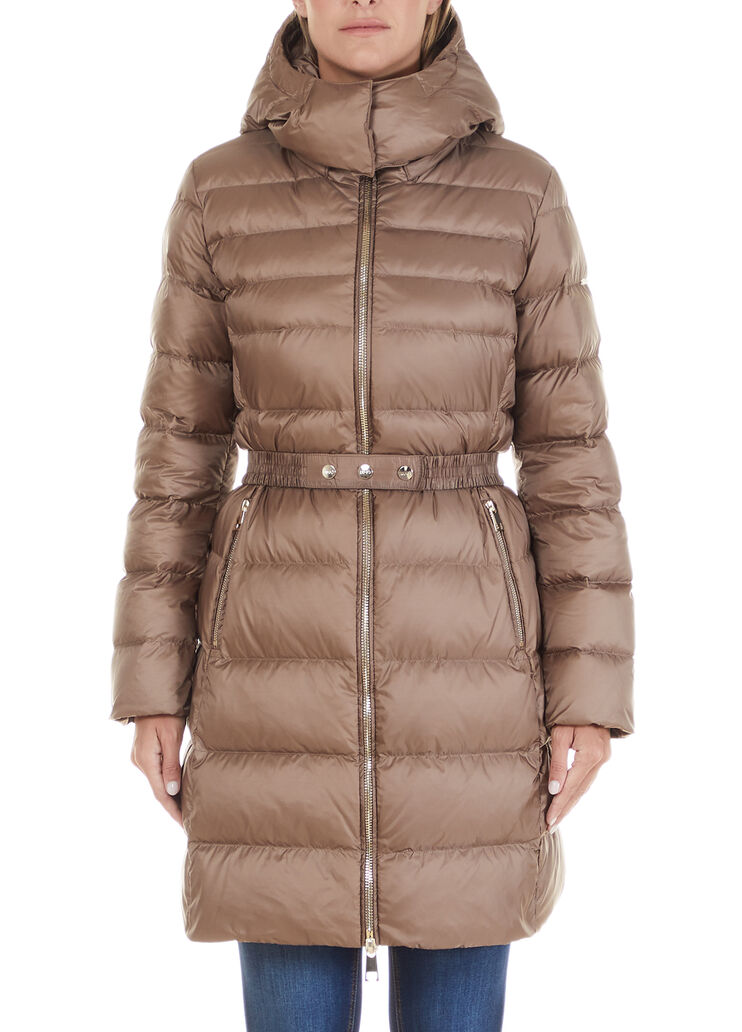 Doudoune longue avec capuche tourterelle Liu Jo - large image number 0