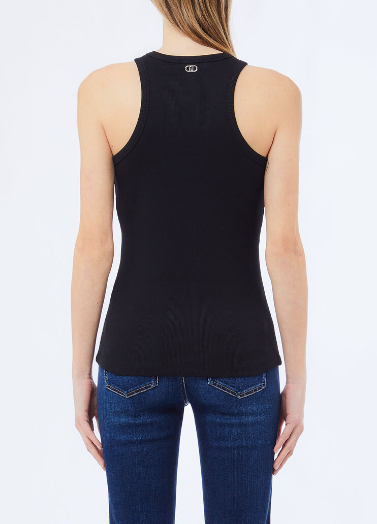 Top mit Schmuckapplikation Schwarz Liu Jo - medium