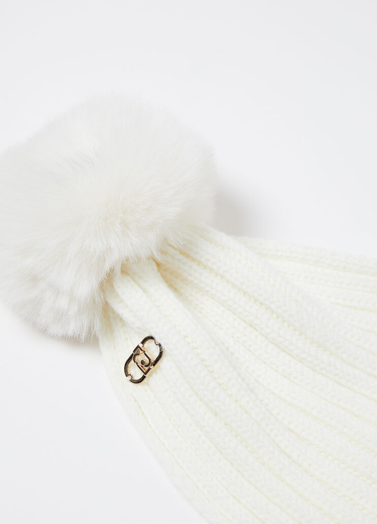 Bufanda con pompón blanco Liu Jo - large image number 3