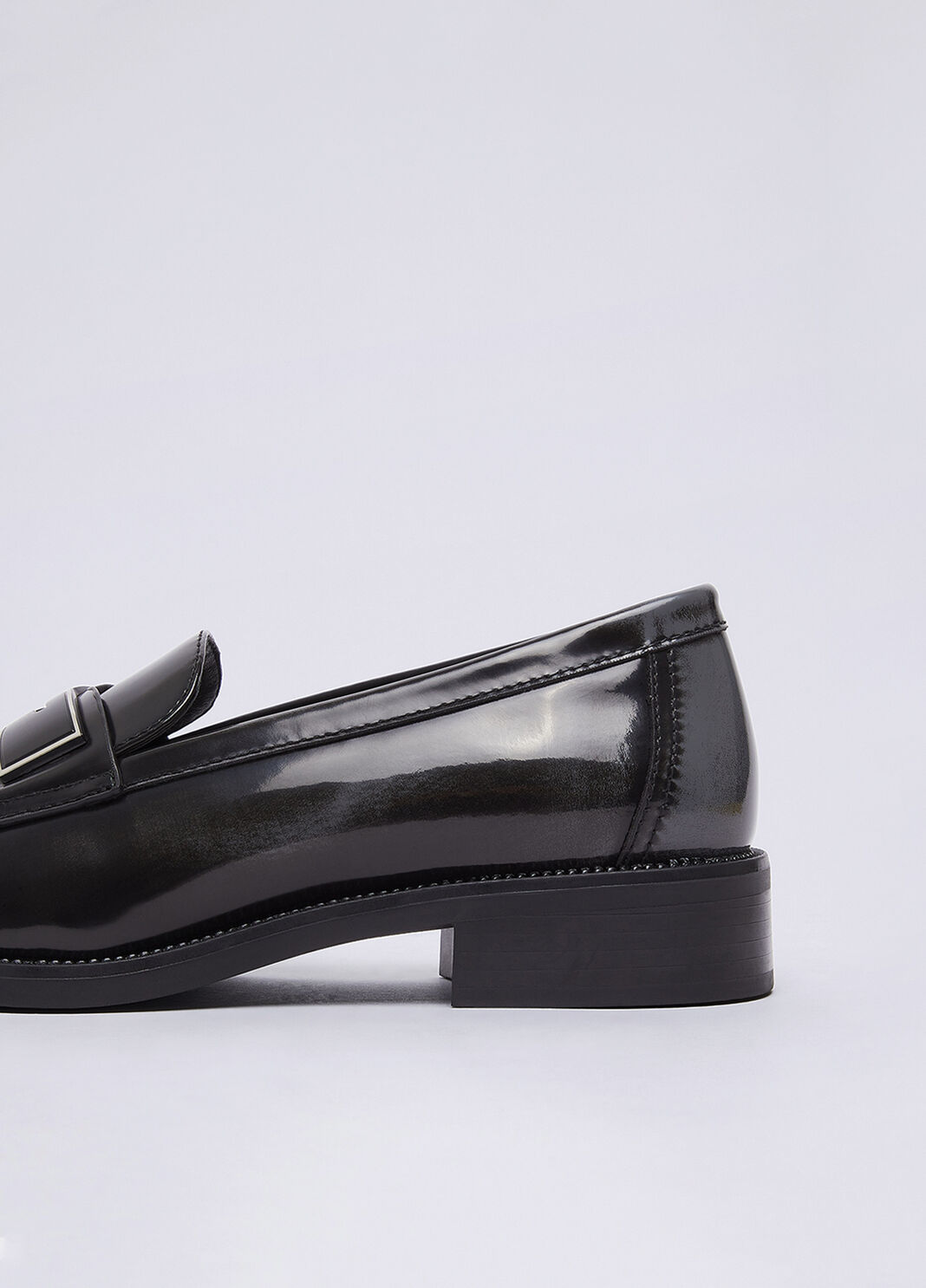 Brushed Leather Loafers black/grey Liu Jo - large image number 4