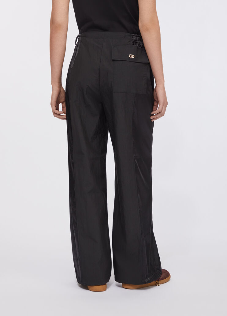 Pantaloni jogging in nylon e raso nero Liu Jo - large image number 1