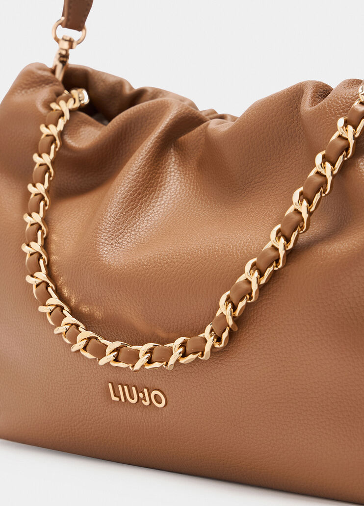 Mittelgroße Schultertasche mit Kette Wildleder Liu Jo - medium Mittelgroße Schultertasche mit Kette Wildleder Liu Jo - medium