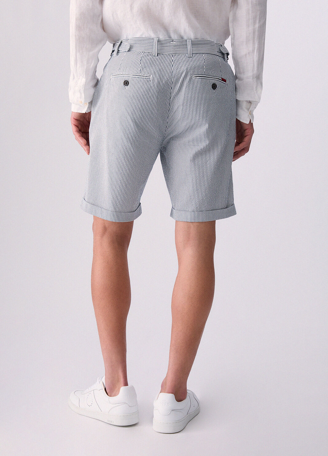 Striped Bermuda shorts dark denim Liu Jo - large image number 1