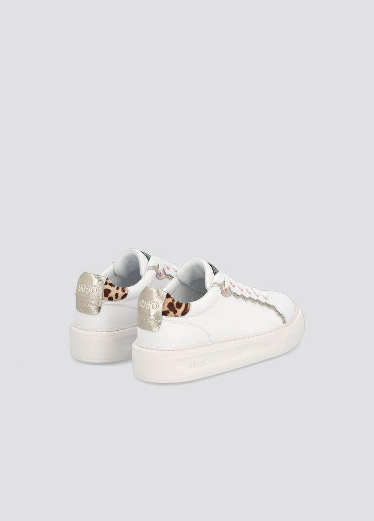 Sneaker aus Leder mit Animal-Print Weiß/Leopardenmuster Liu Jo - large image number 2 Sneaker aus Leder mit Animal-Print Weiß/Leopardenmuster Liu Jo - large image number 2