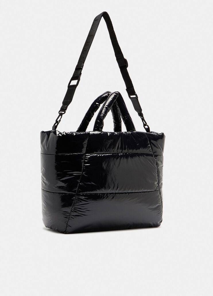 Shopping bag media matelassé nero Liu Jo - large image number 3