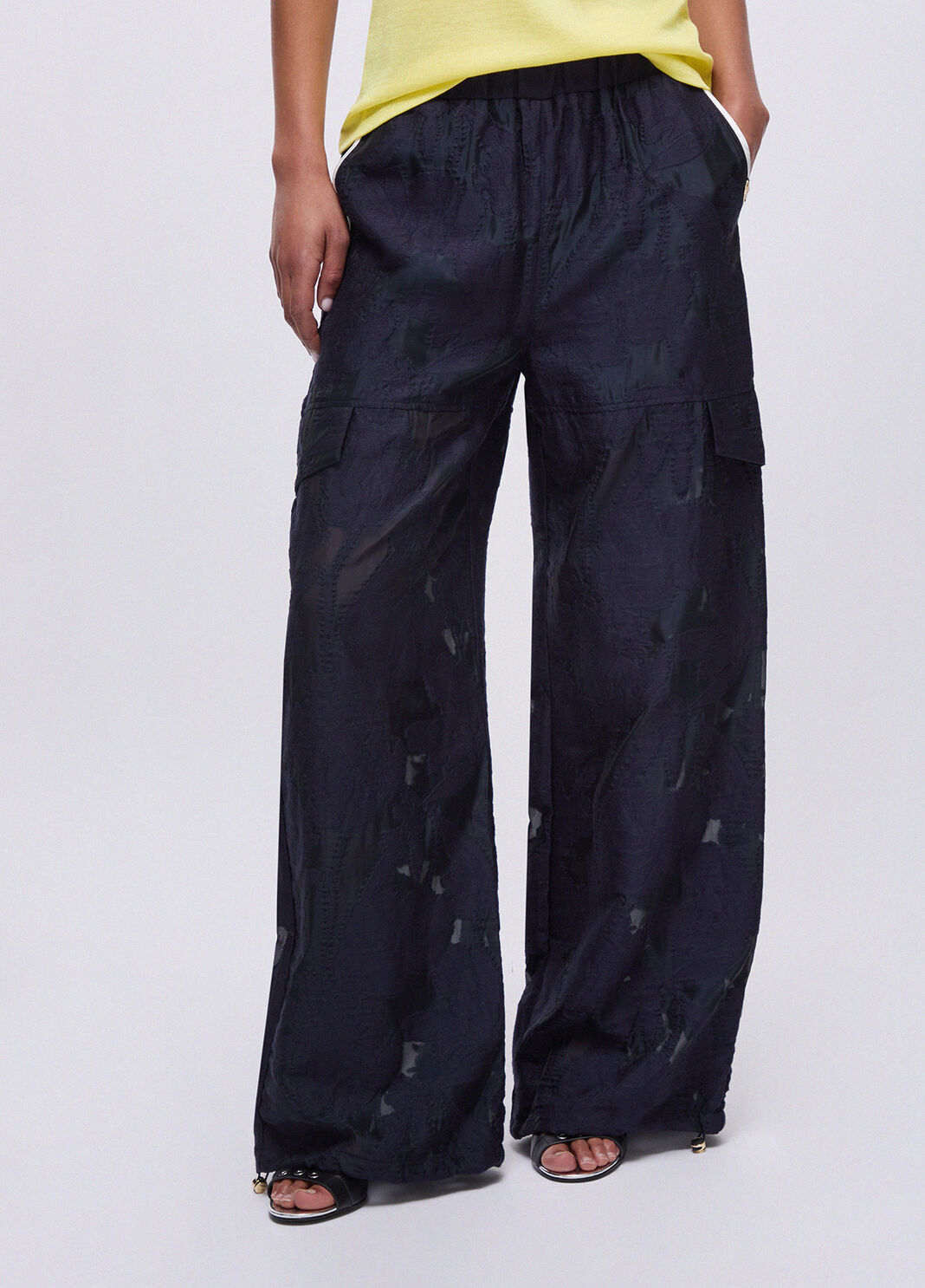 Hose aus Jacquard-Organza Dunkelblau Liu Jo - large image number 0