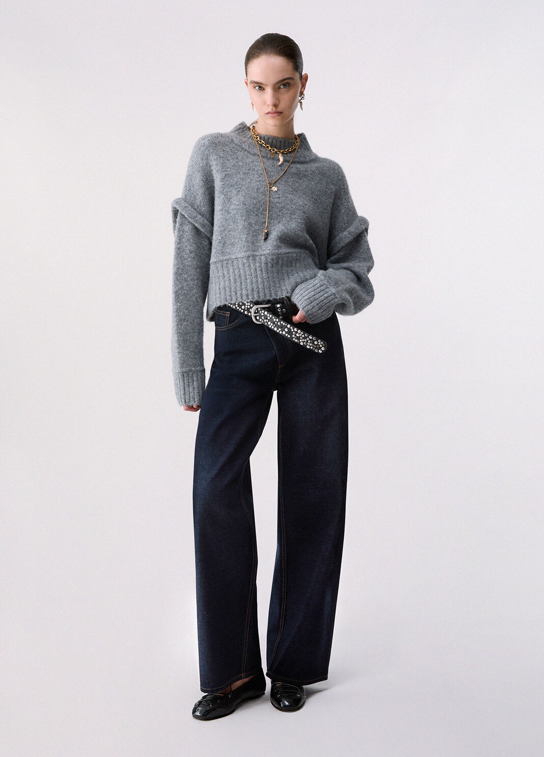 Gerade Jeans mit asymmetrischem Bund Normale Waschung Liu Jo - large image number 5