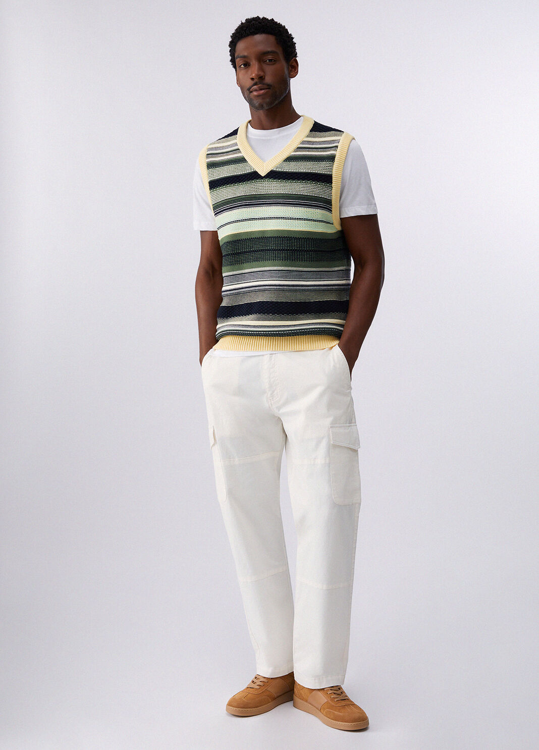 Striped gilet green Liu Jo - large image number 5