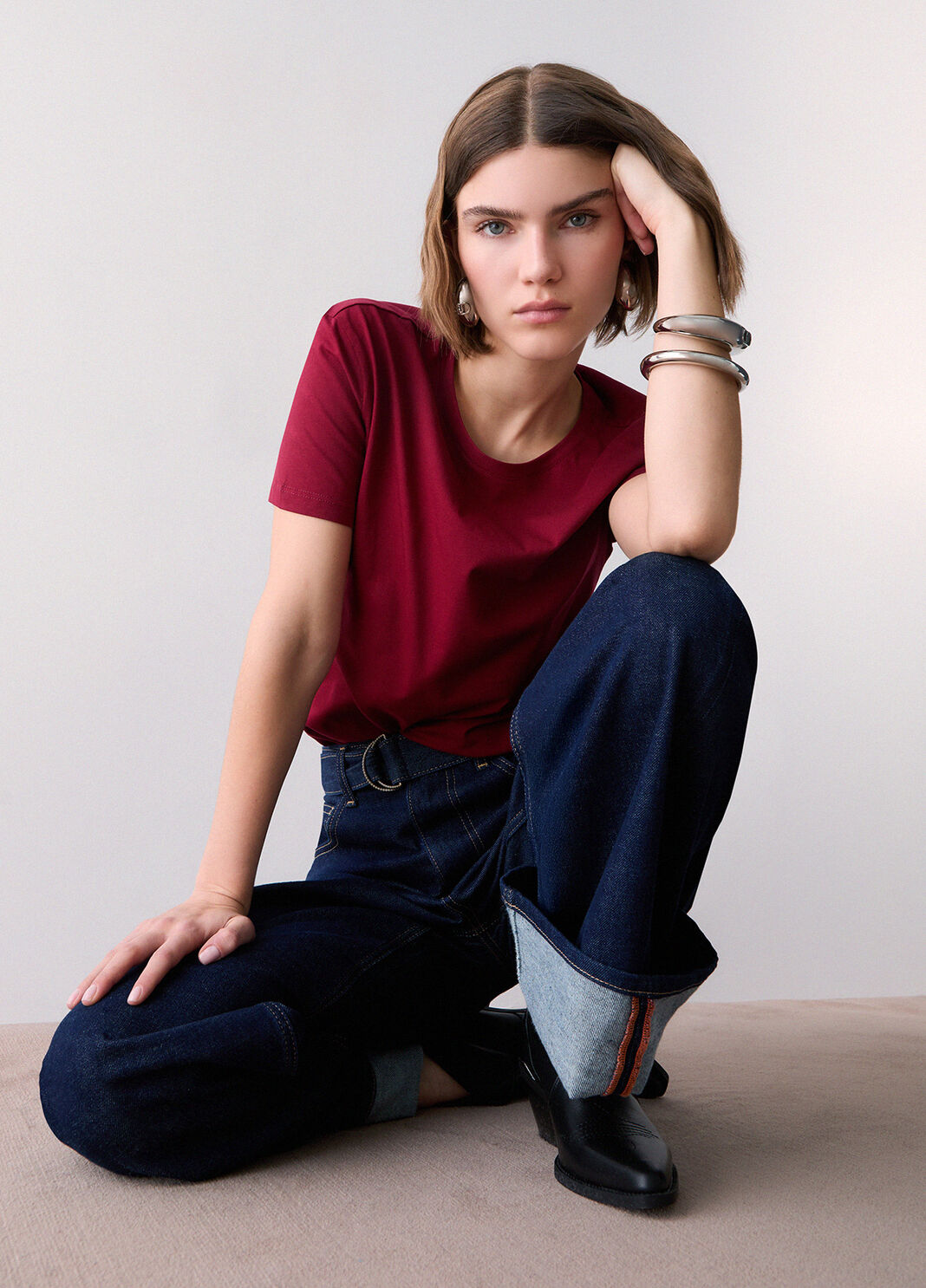 Jeans flare con risvolto Lavaggio normale Liu Jo - large image number 3