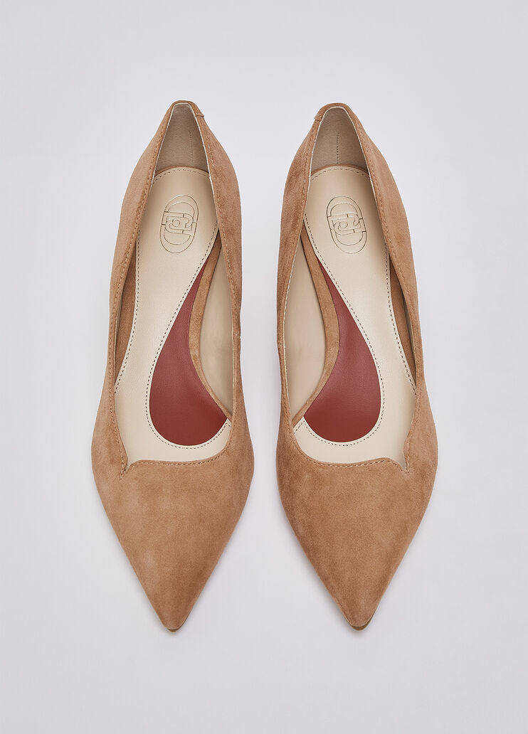 Pumps in suede with heel low camel Liu Jo - medium