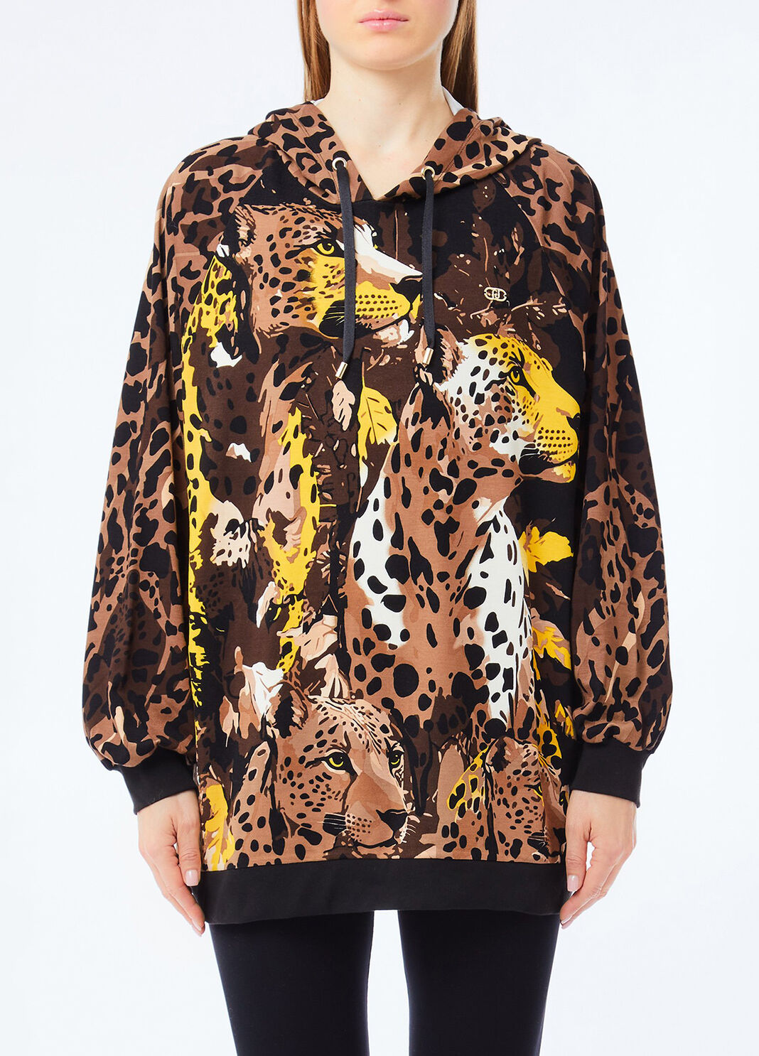 Sweatshirt with animal print chocolate Liu Jo - large image number 0