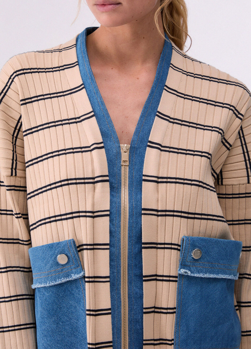 Striped cardigan beige Liu Jo - large image number 2