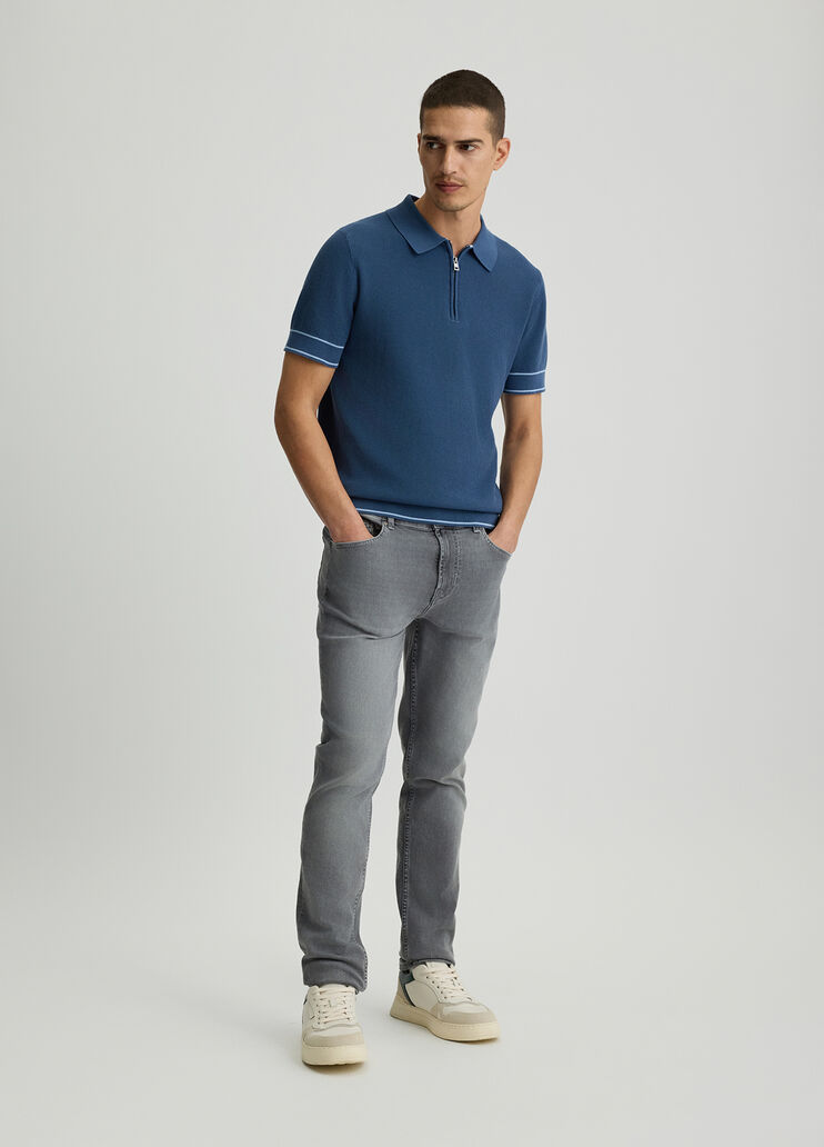 Cotton pique polo-shirt blue Liu Jo - medium