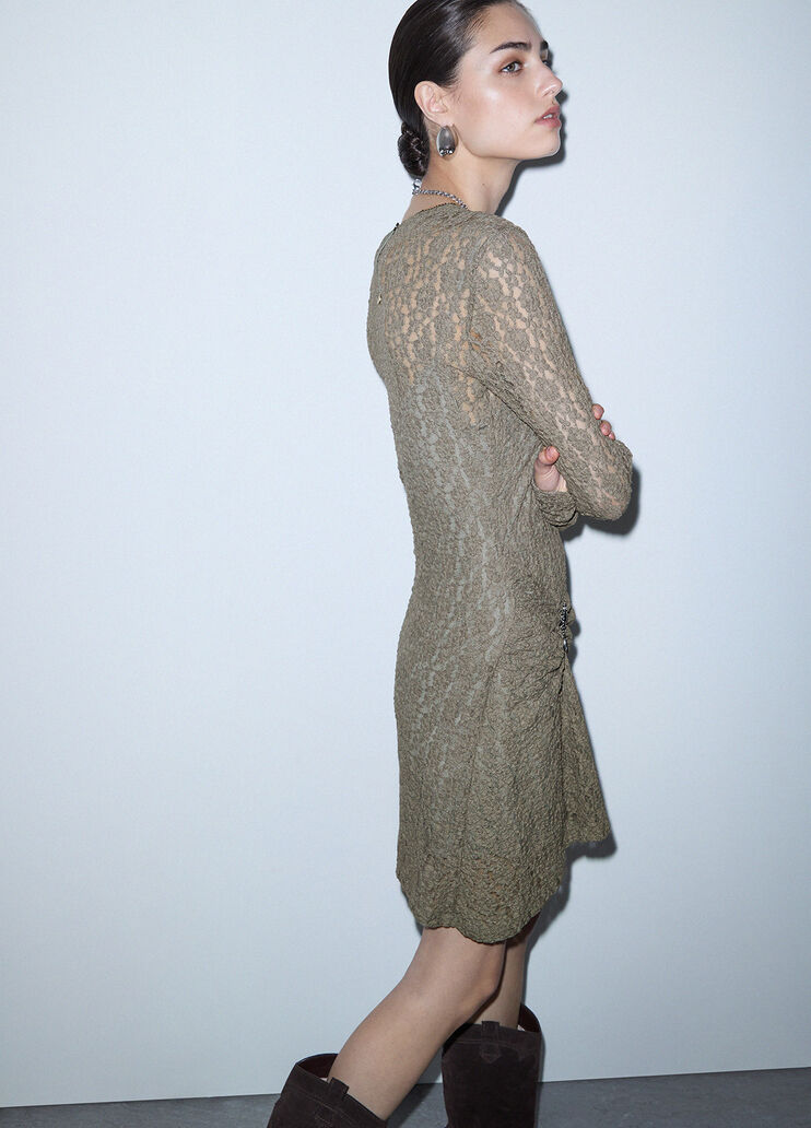 Kurzes Spitzenkleid gr&uuml;n Liu Jo - medium