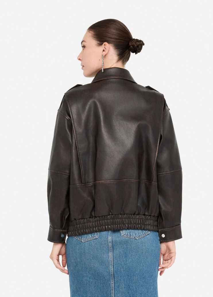 Coated fabric jacket light chocolate Liu Jo - large image number 1 Coated fabric jacket light chocolate Liu Jo - large image number 1
