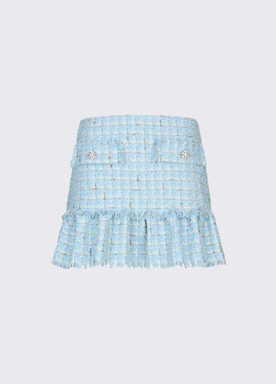 Minirock aus Boucl&eacute; Hellblau Liu Jo - large image number 6